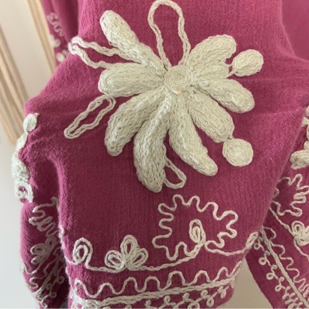 FREE PEOPLE Skyfall Embroidered Dress Purple Size Small - Picture 10 of 13